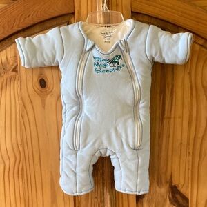 Baby Merlin’s Magic Sleepsuit blue one piece pajamas size 3-6 months